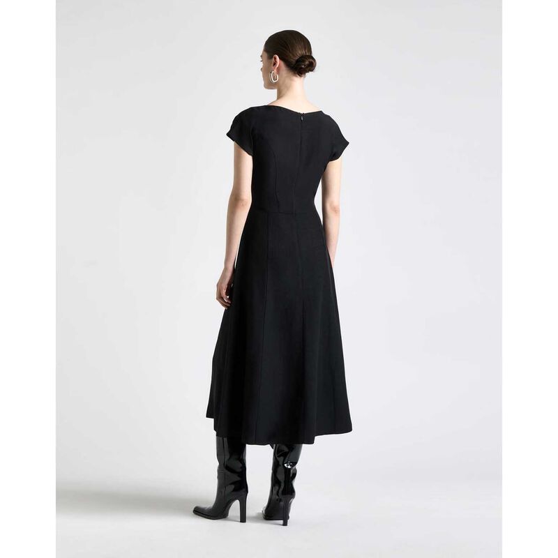 Cue Viscose Blend V-Neck Midi Dress image number 1